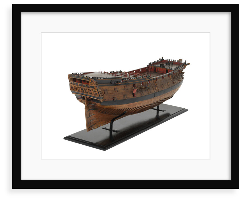 Ship of 50 guns, starboard stern quarter by unknown