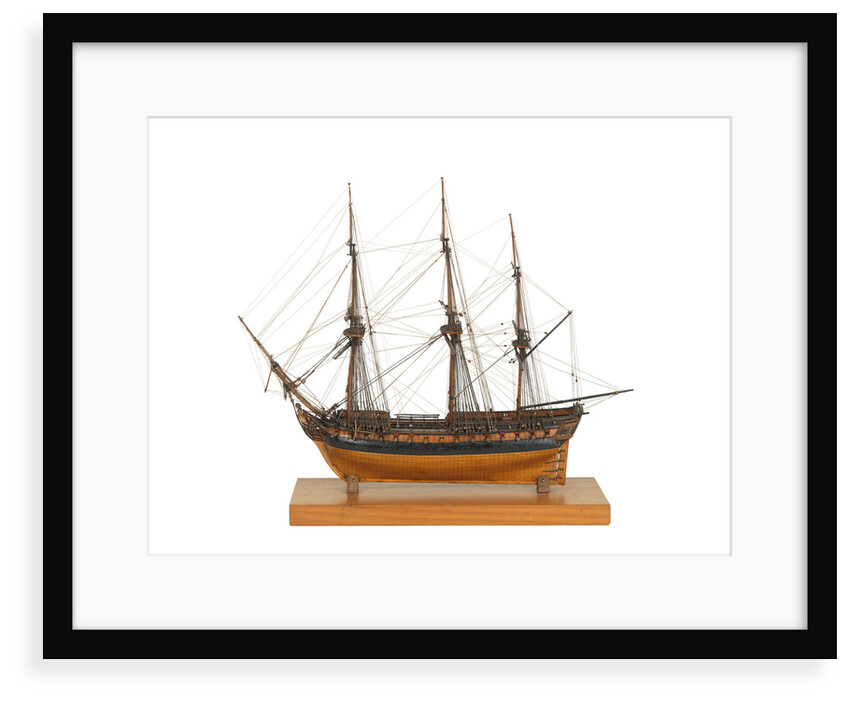 Frigate of 50 guns, port broadside by unknown