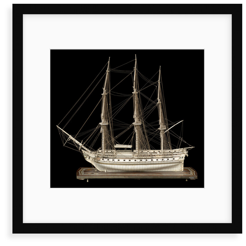 French frigate, port broadside by unknown