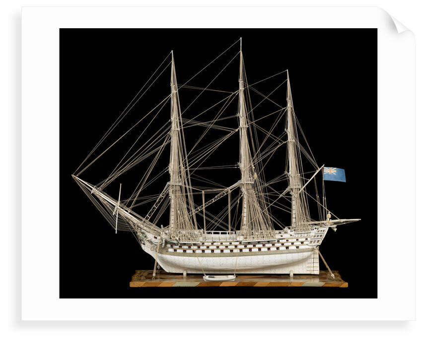 Ship of 100 guns, port broadside by unknown
