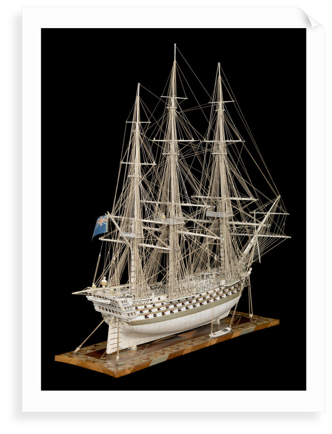 Ship of 100 guns, starboard stern quarter by unknown