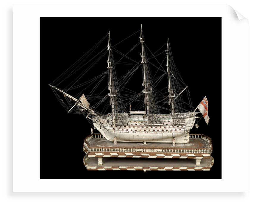 Ship of 120 guns, port broadside by unknown