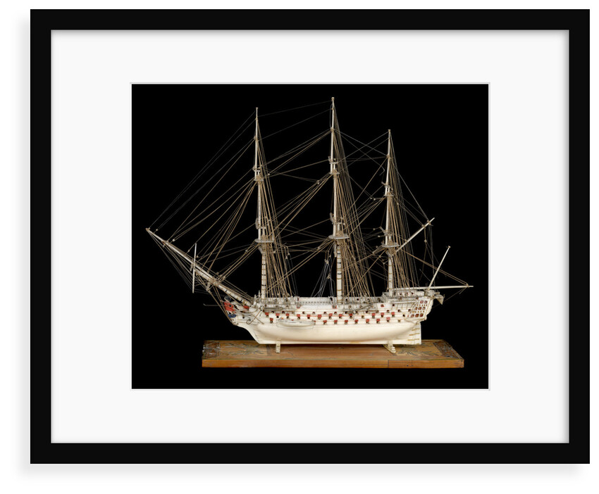 Ship of 100 guns, port broadside by unknown