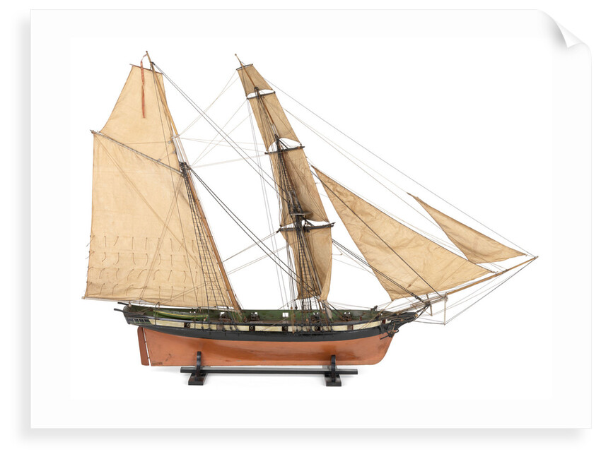 Brigantine, starboard broadside by unknown