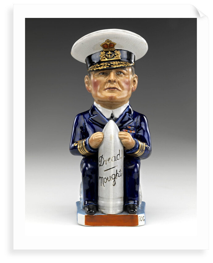 Toby jug modelled as a seated figure of Admiral David, Earl Beatty (1871-1936) by Francis Carruthers Gould
