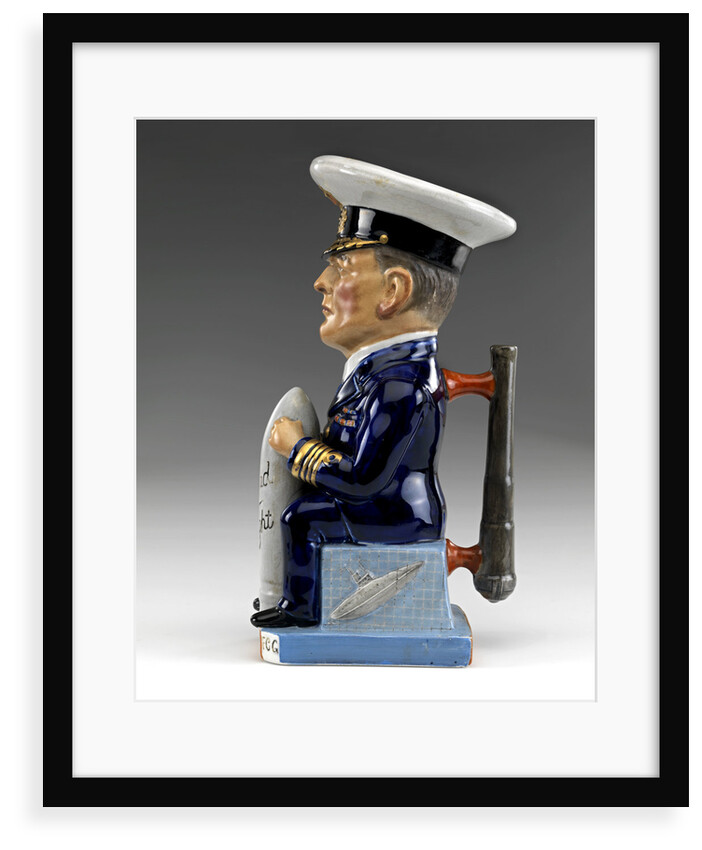 Toby jug modelled as a seated figure of Admiral David, Earl Beatty (1871-1936) by Francis Carruthers Gould