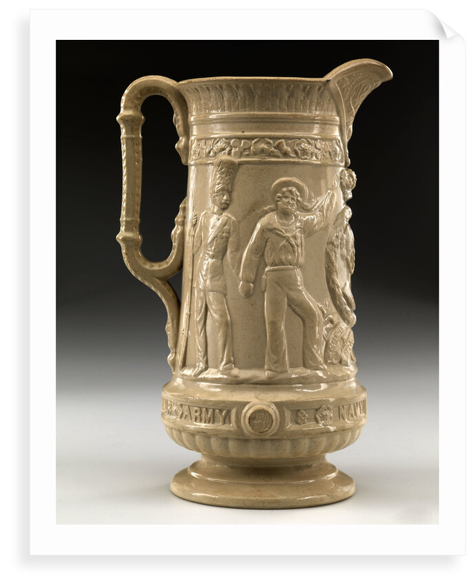 Buff-coloured jug by Sandford Pottery