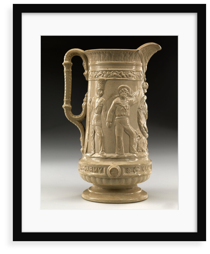 Buff-coloured jug by Sandford Pottery