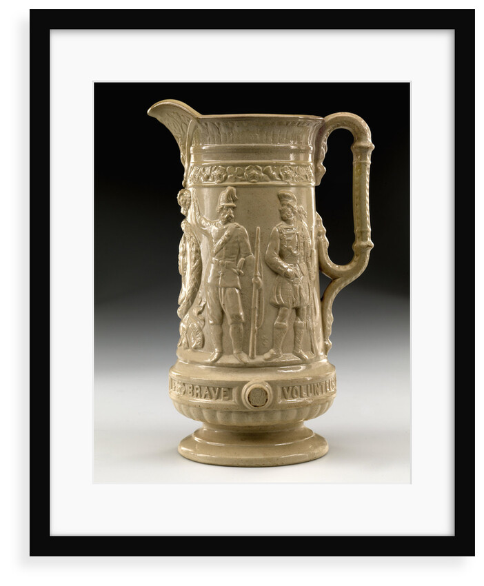 Buff-coloured jug by Sandford Pottery