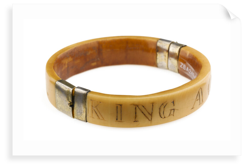 King Aqua Bracelet - View Showing Engraving 'King' by unknown