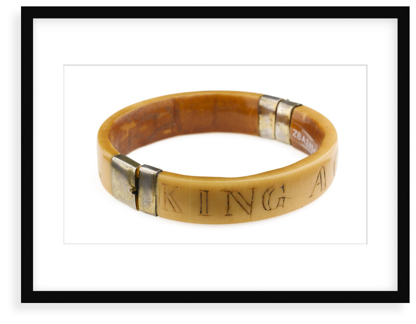 King Aqua Bracelet - View Showing Engraving 'King' by unknown
