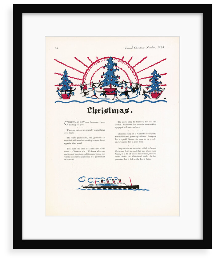 Cunard Christmas Annual 1928, page 36 by unknown