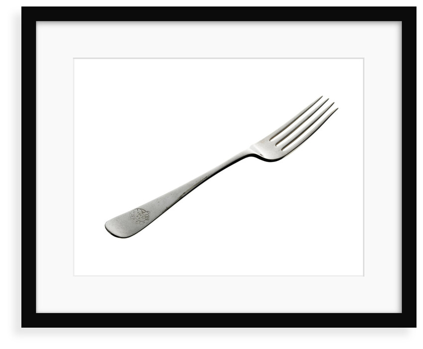 Electroplated table fork used on board British India Steam Navigation Company Line ships by Elkington & Co. Ltd.