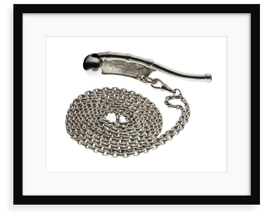 Silver boatswain's call used by Mr Reynolds, Boatswain of Royal Yacht 'Victoria & Albert' by Hilliard & Thomason