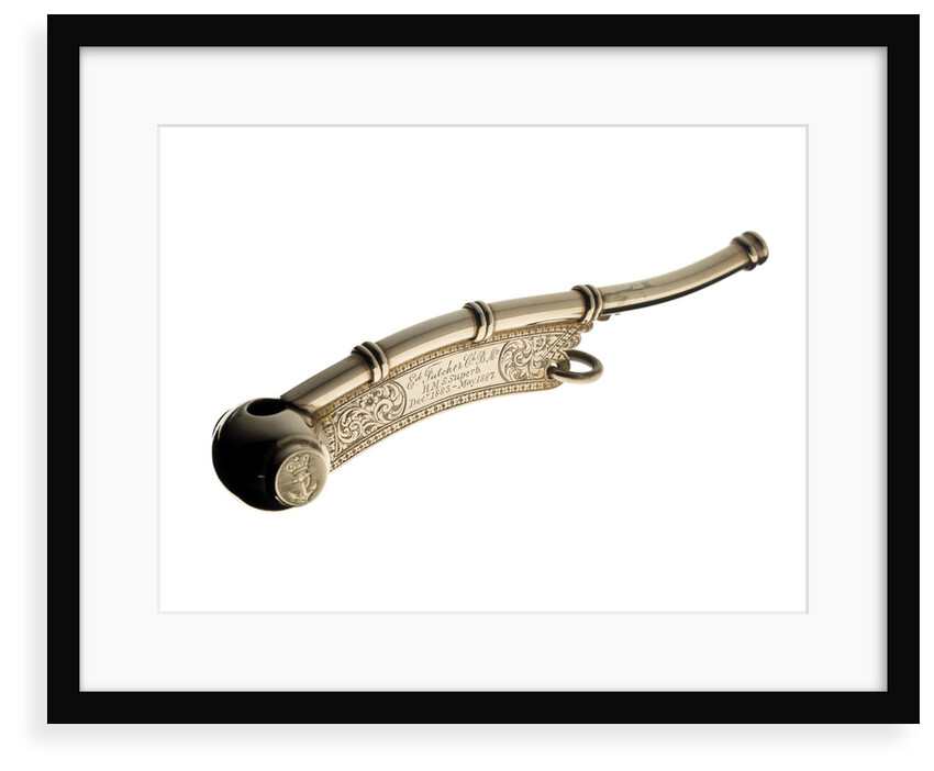 Gilt metal presentation boatswain's call of Edward Futcher, Chief Boatswain's Mate of HMS 'Superb' by unknown