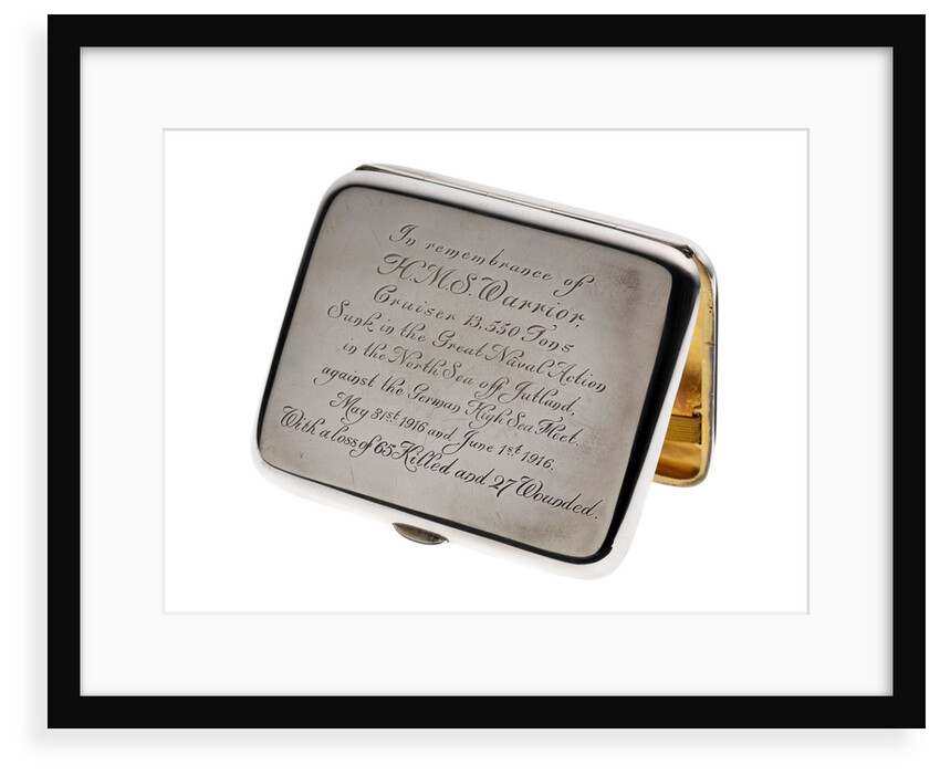 Cigarette case commemorating HMS 'Warrior' (launched 1905) by George Unite & Sons