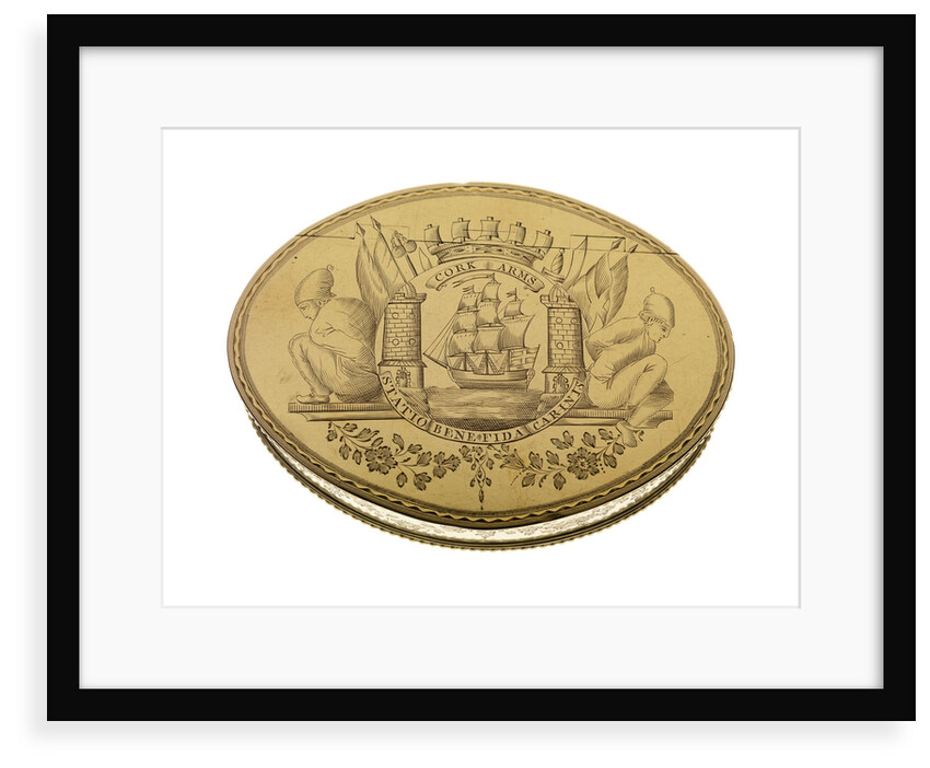 Gold freedom box presented by the City of Cork on 16 September 1782 to Admiral Lord George Brydges Rodney (1719 -92) by William Reynolds