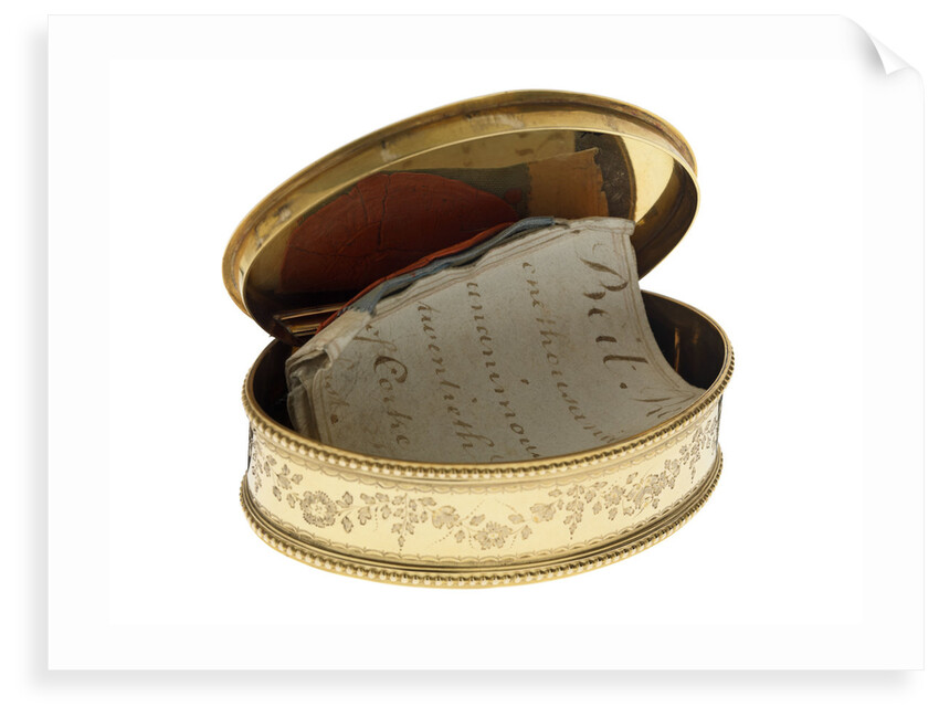 Gold freedom box presented by the City of Cork on 16 September 1782 to Admiral Lord George Brydges Rodney (1719 -92) by William Reynolds
