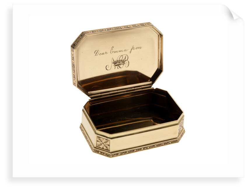 Snuff box said to have been given by Vice-Admiral Horatio Nelson to Emma Hamilton by unknown