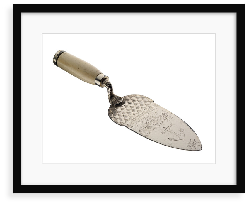 Ceremonial trowel used at the completion of Somerset Dock, Malta, 1871 by unknown