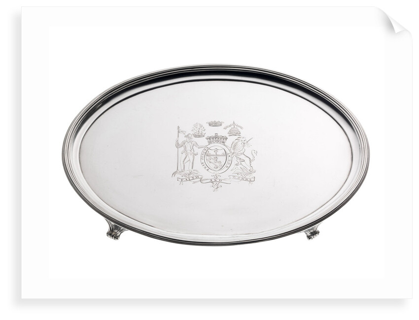 Silver salver with the arms of Vice-Admiral Lord Nelson (1758-1805) by John Harris