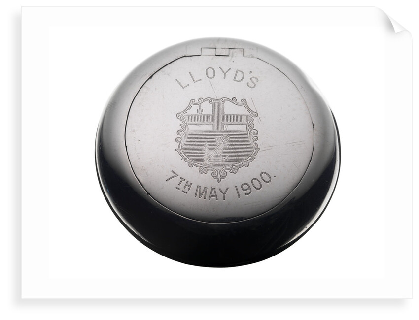 Lloyd's tobacco box presented to the men of HMS 'Powerful', 1900 by H & A