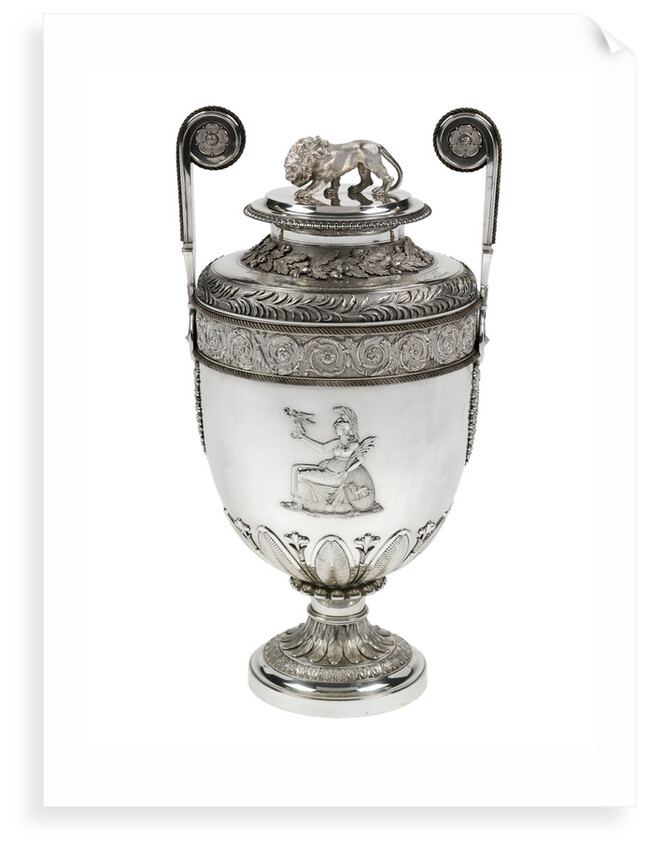 Lloyd's Patriotic Fund vase presented in memory of John Cooke, (1763-1805), Captain of HMS 'Bellerophon' who died at the Battle of Trafalgar, 1805 by Benjamin Smith