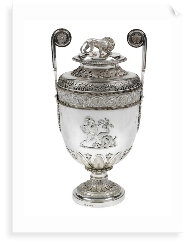 Lloyd's Patriotic Fund vase presented in memory of John Cooke, (1763-1805), Captain of HMS 'Bellerophon' who died at the Battle of Trafalgar, 1805 by Benjamin Smith