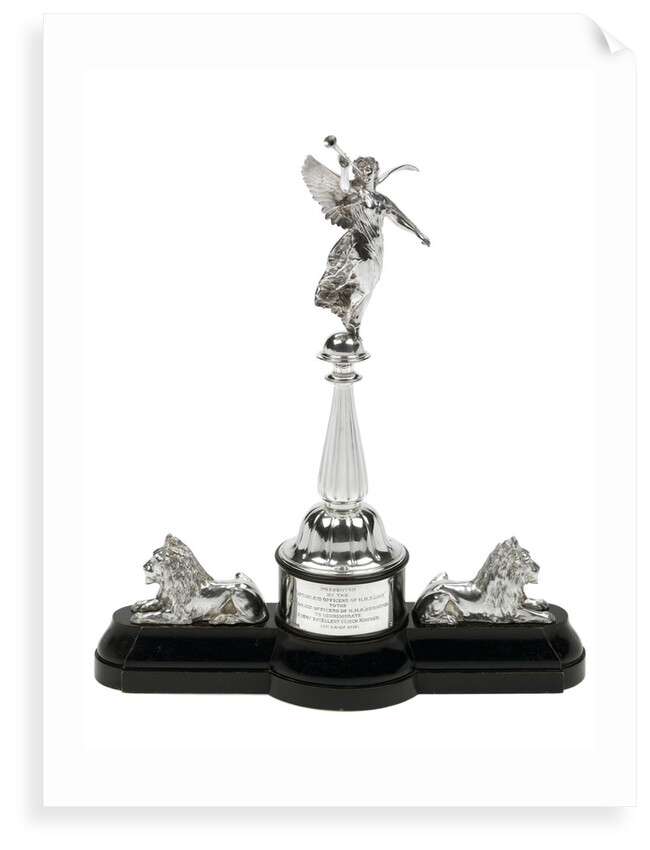 Statuette presented by HMS 'Lion' to HMS 'Indomitable' by S.S. & W Ltd.