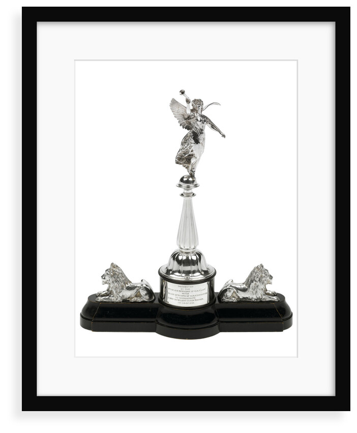 Statuette presented by HMS 'Lion' to HMS 'Indomitable' by S.S. & W Ltd.