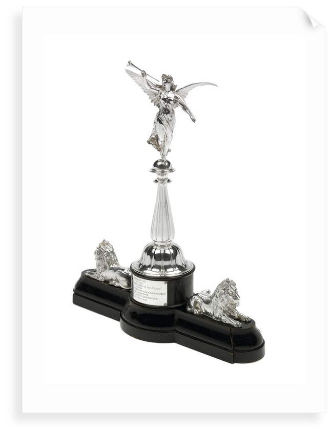 Statuette presented by HMS 'Lion' to HMS 'Indomitable' by S.S. & W Ltd.