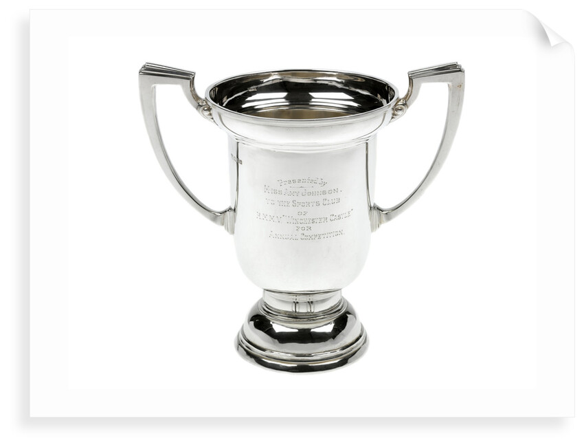 Silver trophy presented to HMMV 'Winchester Castle', 1931, by Amy Johnson, the aviator (1903-1941) by Searle & Co. Ltd.