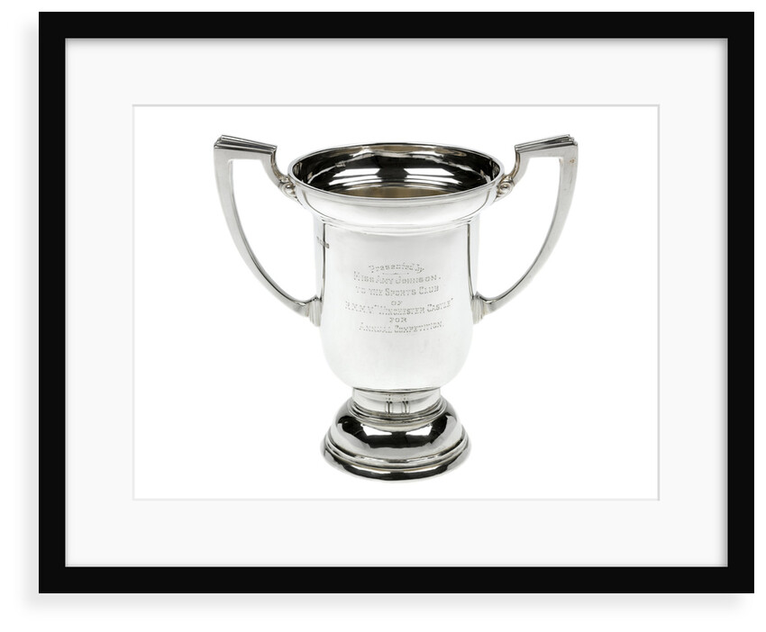 Silver trophy presented to HMMV 'Winchester Castle', 1931, by Amy Johnson, the aviator (1903-1941) by Searle & Co. Ltd.