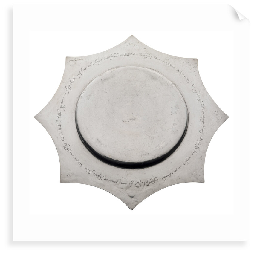 Silver dish commemorating the capture of the Spanish silver fleet by the Dutch Admiral Piet Hein (1577-1629) in 1628 in the bay of Matanzas by Andreas Kauxdorf
