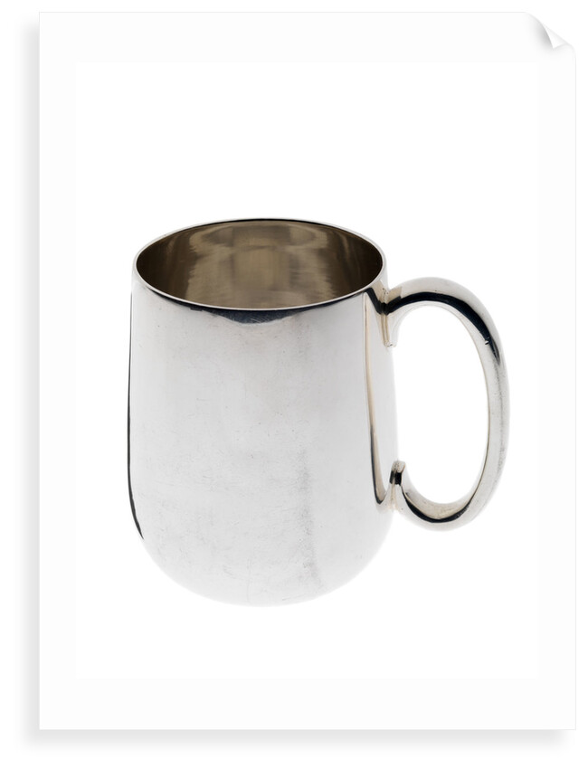 Silver-plated tankard commemorating HMS 'Tiger' by unknown