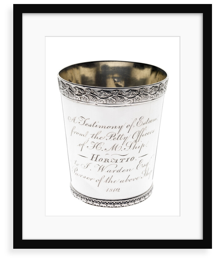 Silver beaker to the Purser of HMS 'Horatio', 1812 by A. B.
