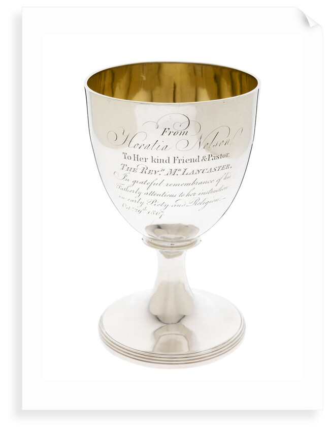 Goblet presented in 1807 by Vice-Admiral Lord Nelson's daughter Horatia Nelson (1801-81) by John Emes