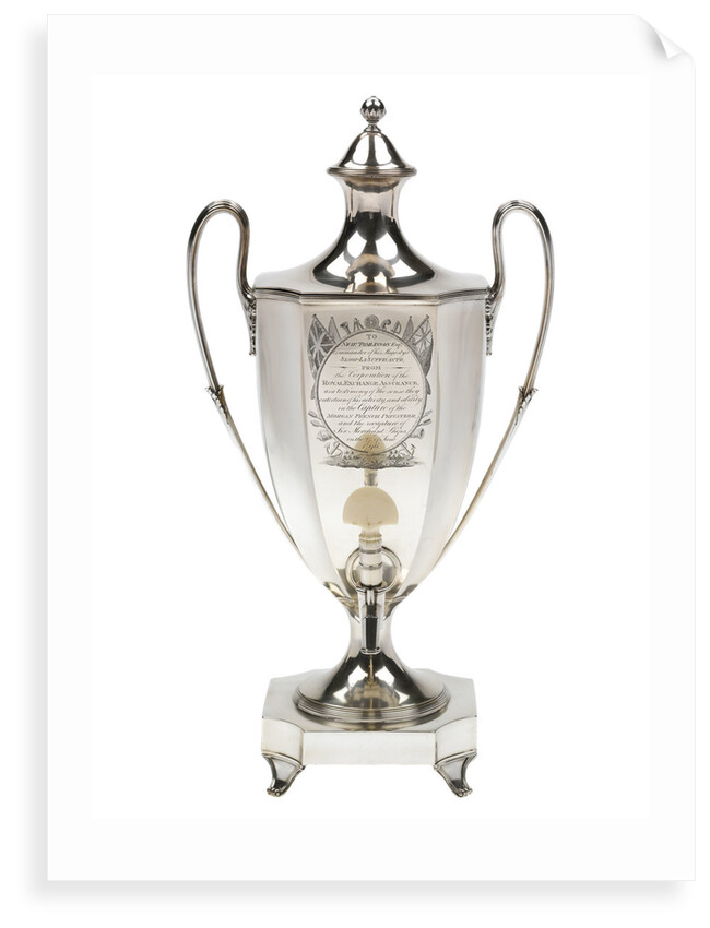 Silver tea-urn presented to Captain Nicholas Tomlinson (1764-1847) by the Royal Exchange Assurance, 1796 by Robert Salmon