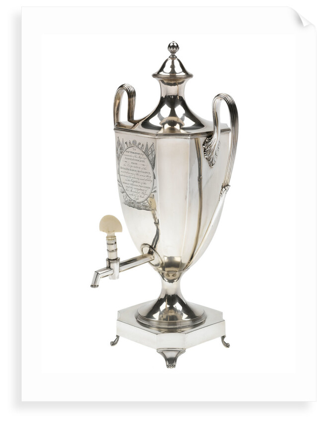 Silver tea-urn presented to Captain Nicholas Tomlinson (1764-1847) by the Royal Exchange Assurance, 1796 by Robert Salmon