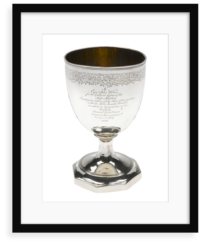 Silver cup presented to Captain John Wilson in 1806 by Thomas Wallis