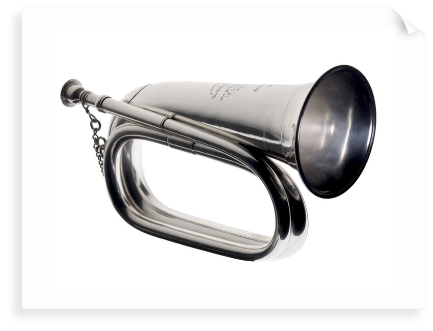 Bugle presented to boy bugler William Walker, who served in HMS 'Calliope' at the Battle of Jutland by Boosey & Co.