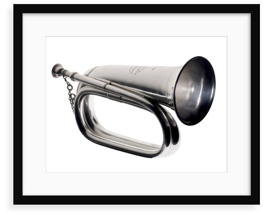 Bugle presented to boy bugler William Walker, who served in HMS 'Calliope' at the Battle of Jutland by Boosey & Co.