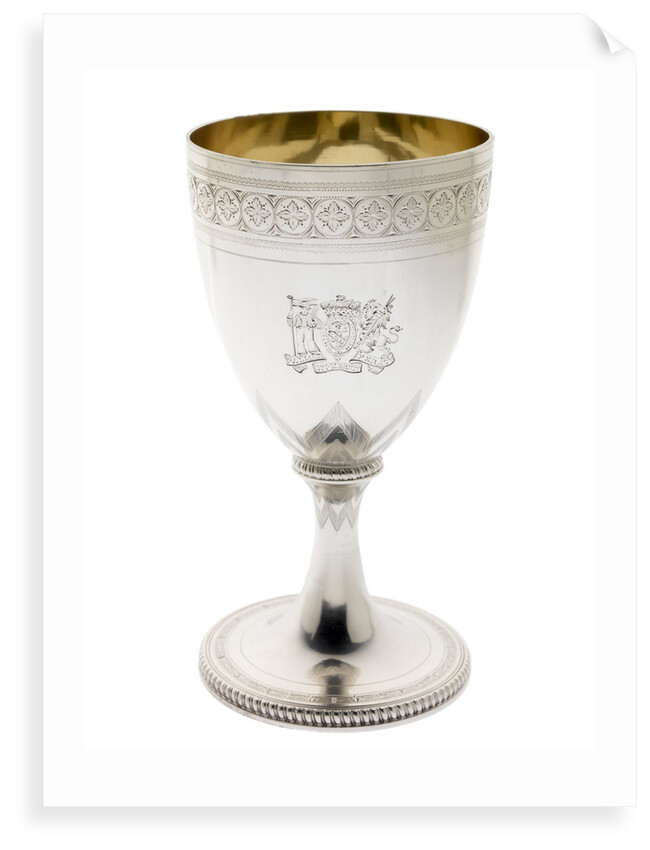 Silver goblet engraved with the arms of Vice-Admiral Lord Nelson (1758-1805) by Abraham Barrier