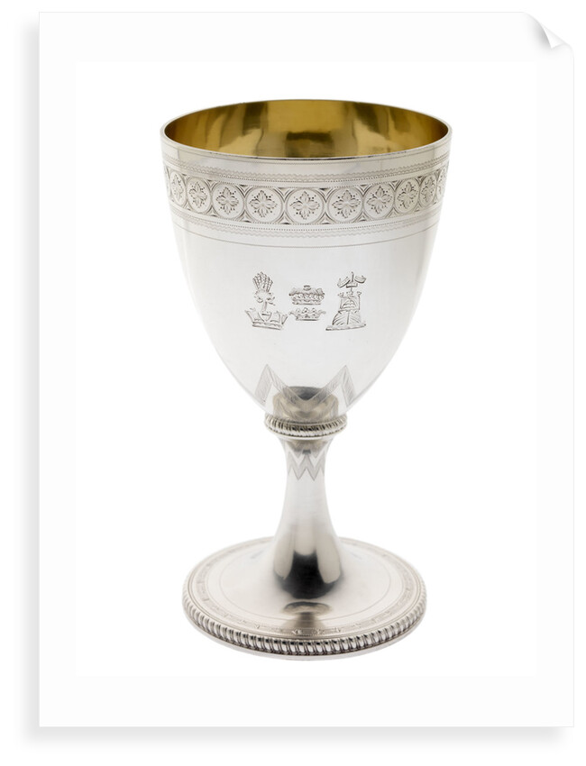 Silver goblet engraved with the arms of Vice-Admiral Lord Nelson (1758-1805) by Abraham Barrier