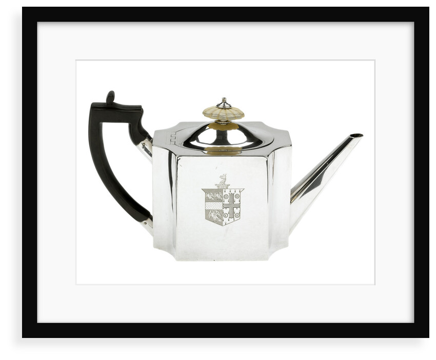 Silver teapot presented to Captain Nicholas Tomlinson (d.1847) for the capture of privateers in 1796 by Robert Salmon