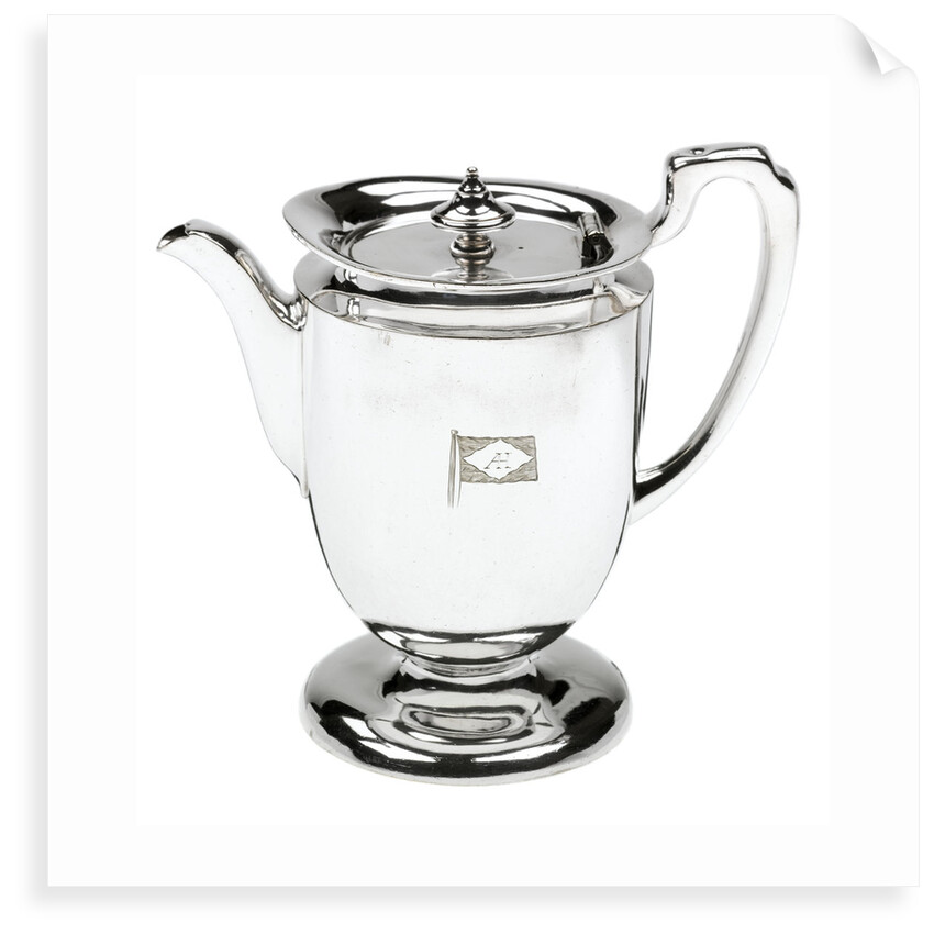 Electroplated coffee pot used on board Blue Funnel line ships by Elkington & Co. Ltd.