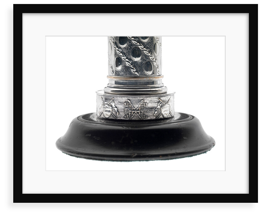 One of a pair of matching Sheffield plate candlesticks commemorating the victories of Admirals Richard Howe, John Jervis, Adam Duncan and Horatio Nelson by unknown