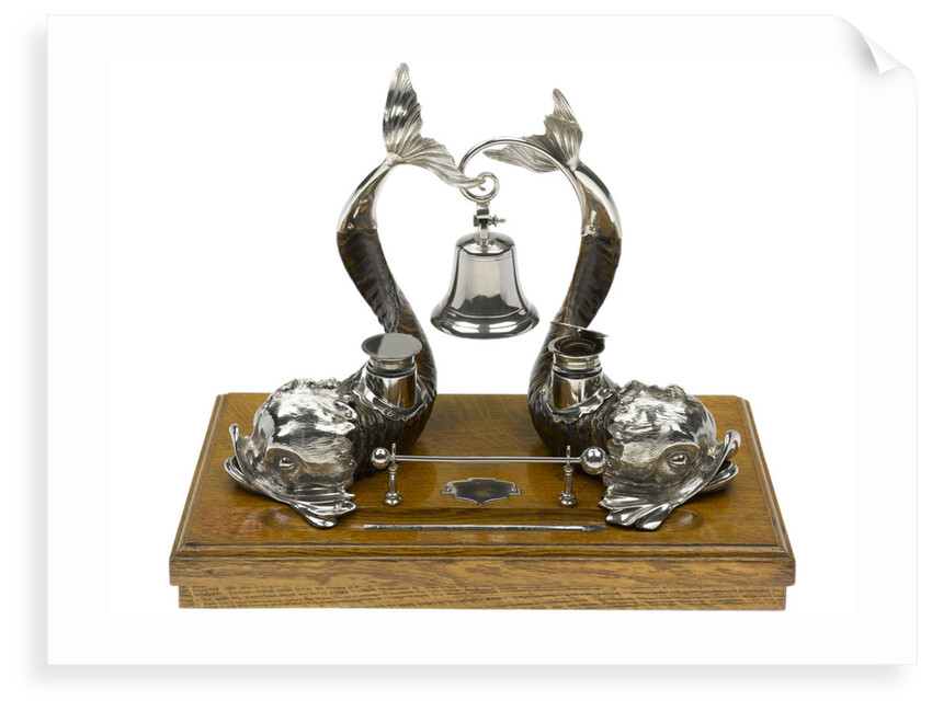 Dolphin inkstand, belonging to Sir James Caird (1864-1954) by unknown