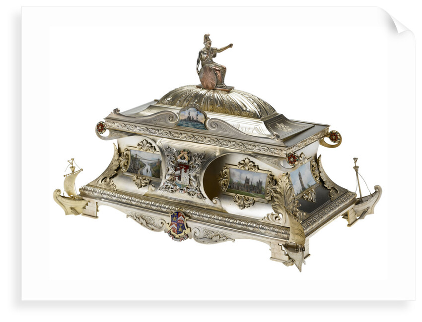 Freedom casket presented to Admiral of the Fleet Sir David Beatty, 1st Earl Beatty (1871-1936) by the City of Bristol, 23 October 1919 by T. & J. Bragg Ltd.