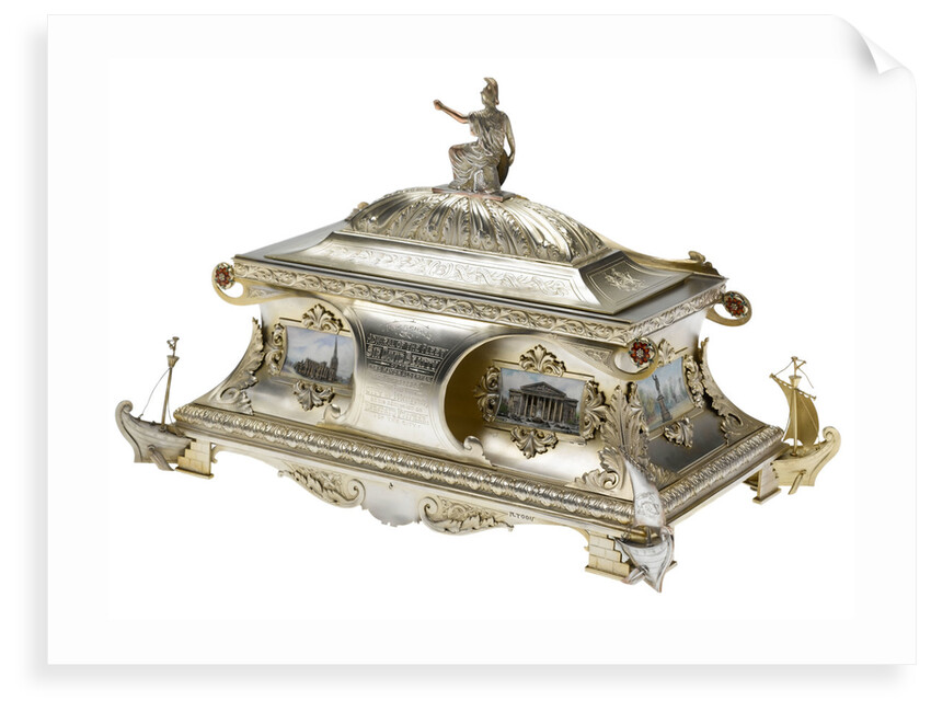 Freedom casket presented to Admiral of the Fleet Sir David Beatty, 1st Earl Beatty (1871-1936) by the City of Bristol, 23 October 1919 by T. & J. Bragg Ltd.